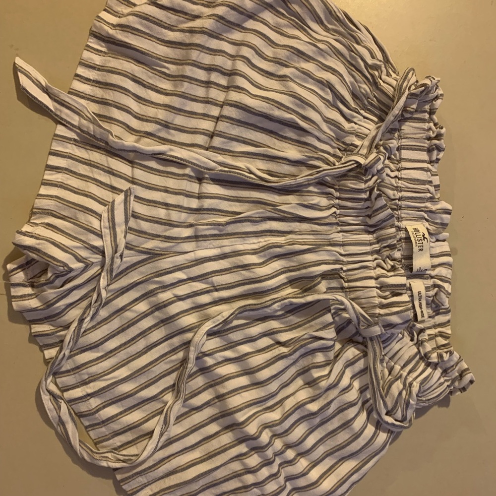 Hollister Womens Size Small Gray Cotton Drawstring Shorts Ultra High Rise